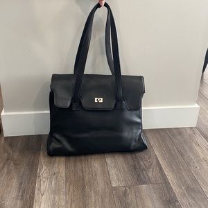 Casa Lopez Black Leather Large Tote